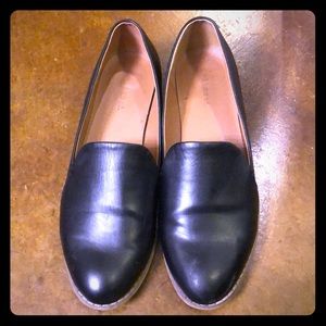 Black leather loafers — great condition!